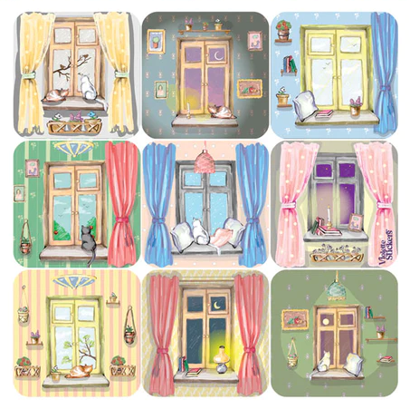 BULK BUY: 25 sheets Window Stickers