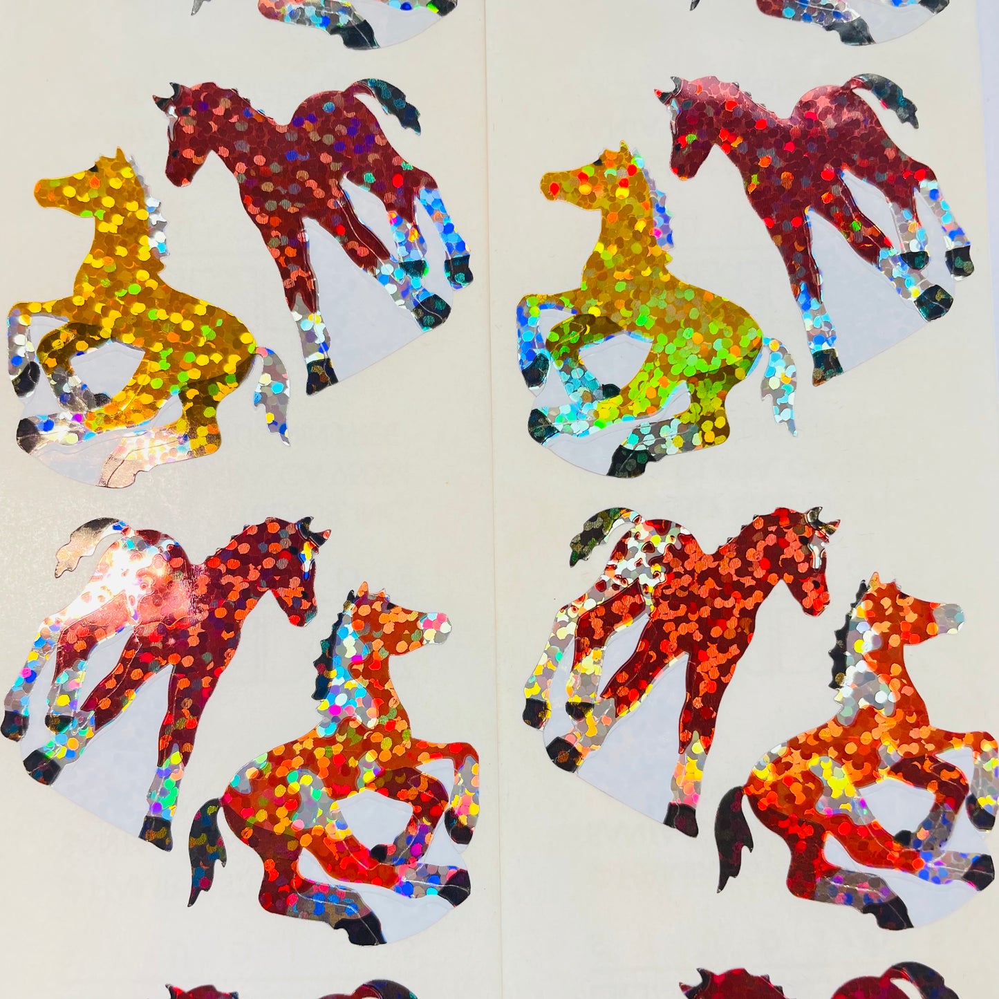 HAMBLY: Four Horses glitter stickers
