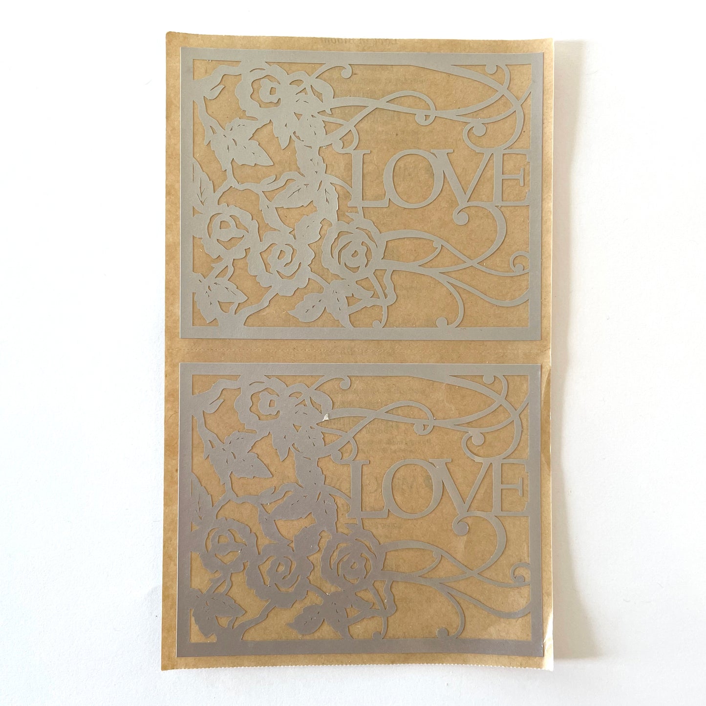 Mrs. Grossman's: Laser Cut Silver Love Stickers