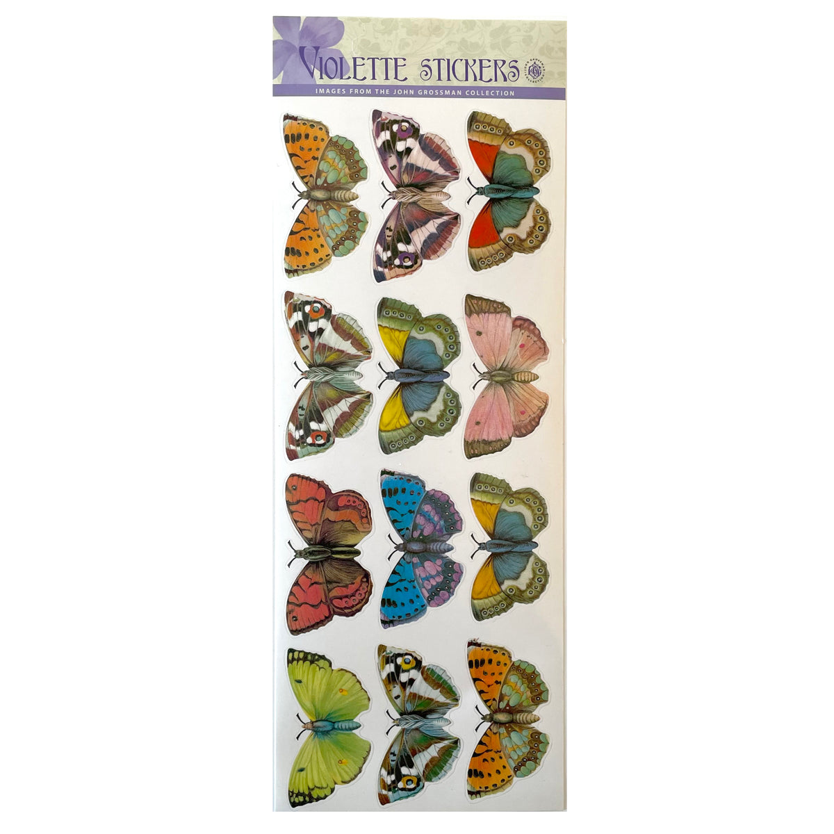 Violette: Jumbo Sheet 12 Butterflies Stickers