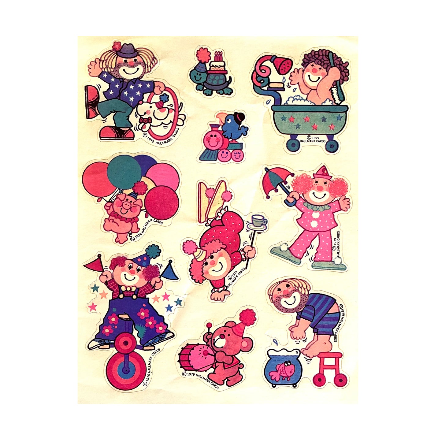 HALLMARK: Circus Clown Stickers