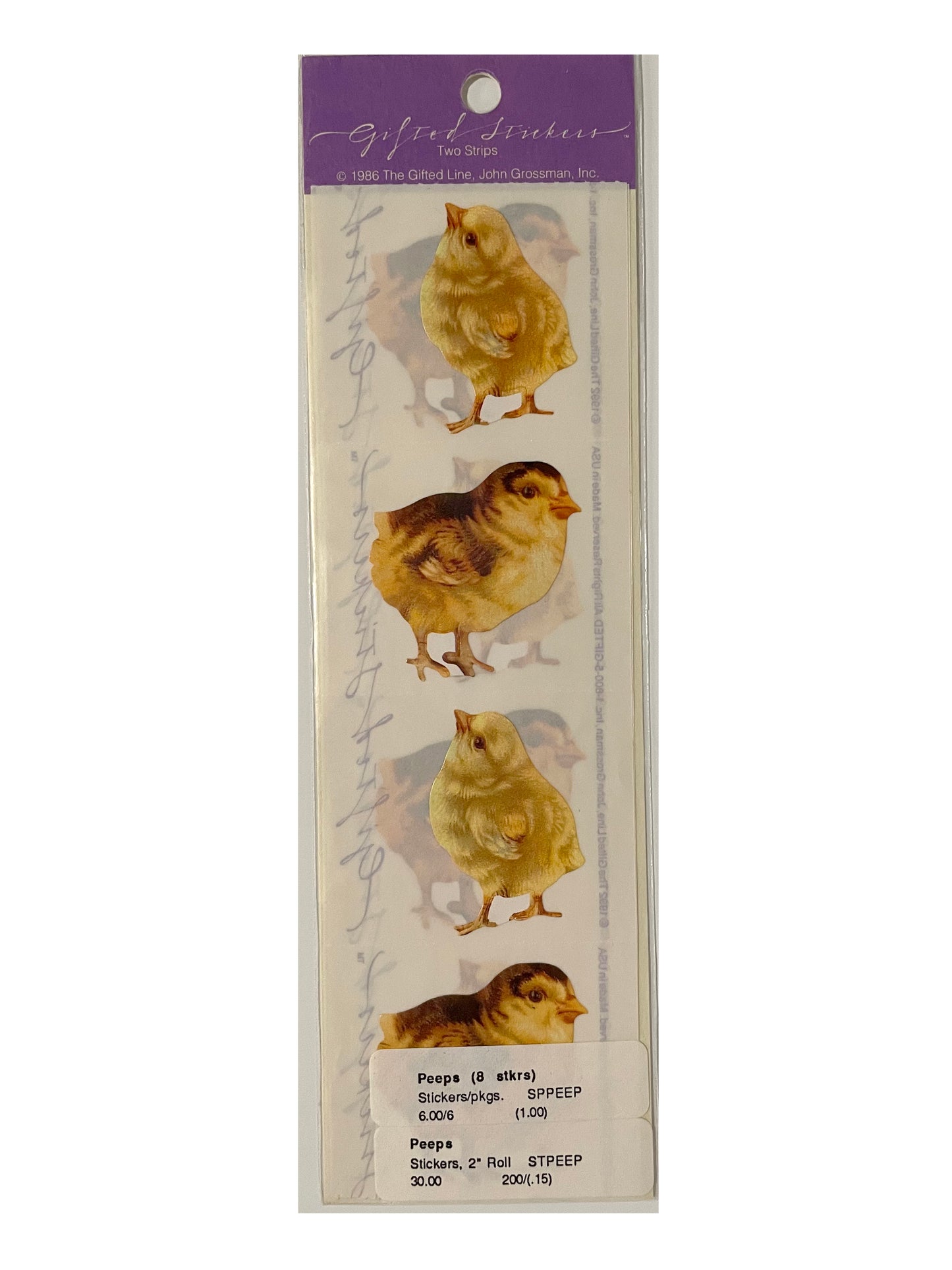 GIFTED LINE: Strips - Yellow Chicks Sticker