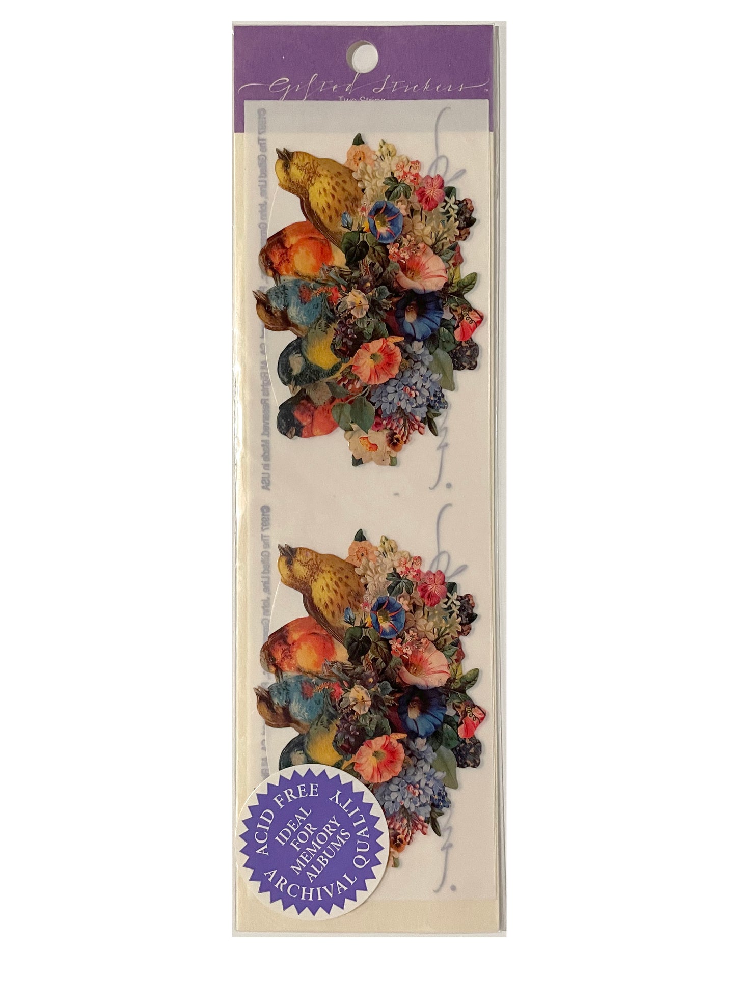 GIFTED LINE: Strips - Birds and Flowers Sticker
