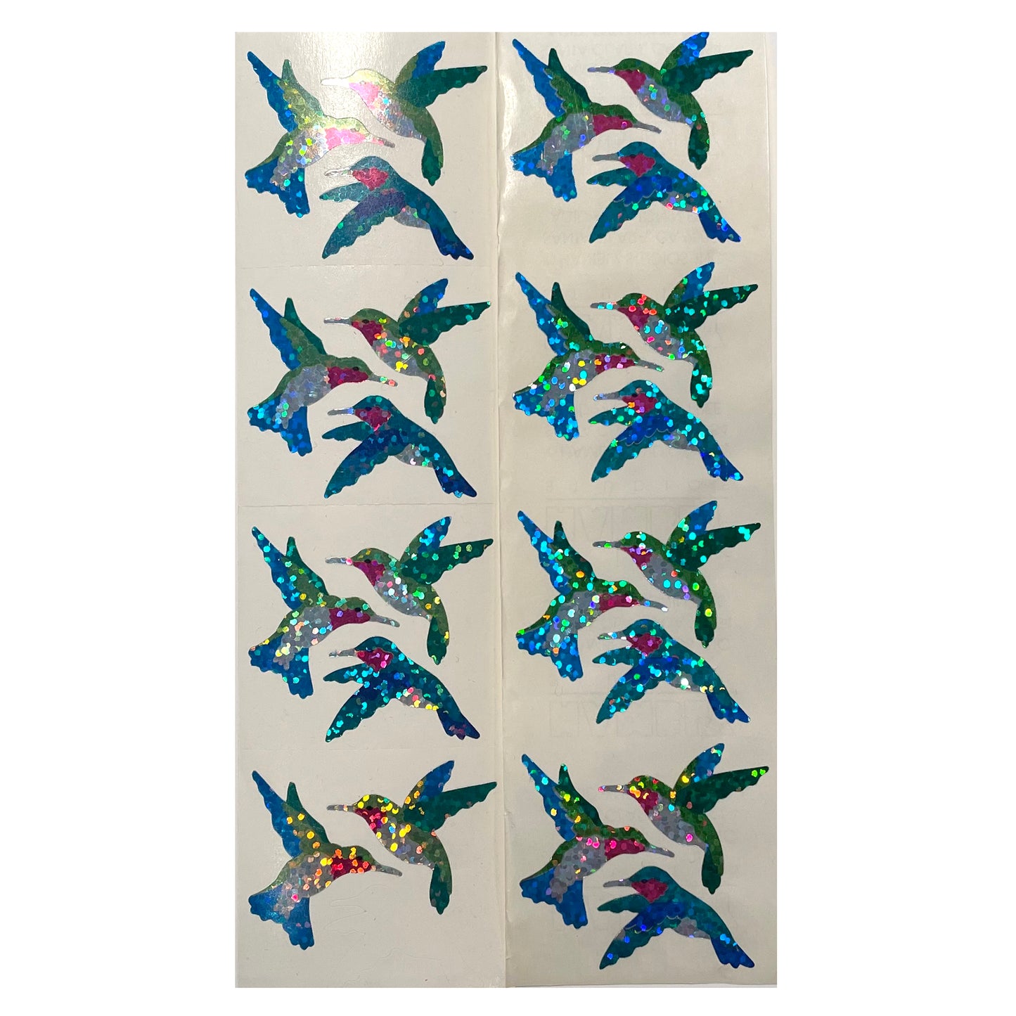 HAMBLY: Hummingbird glitter stickers