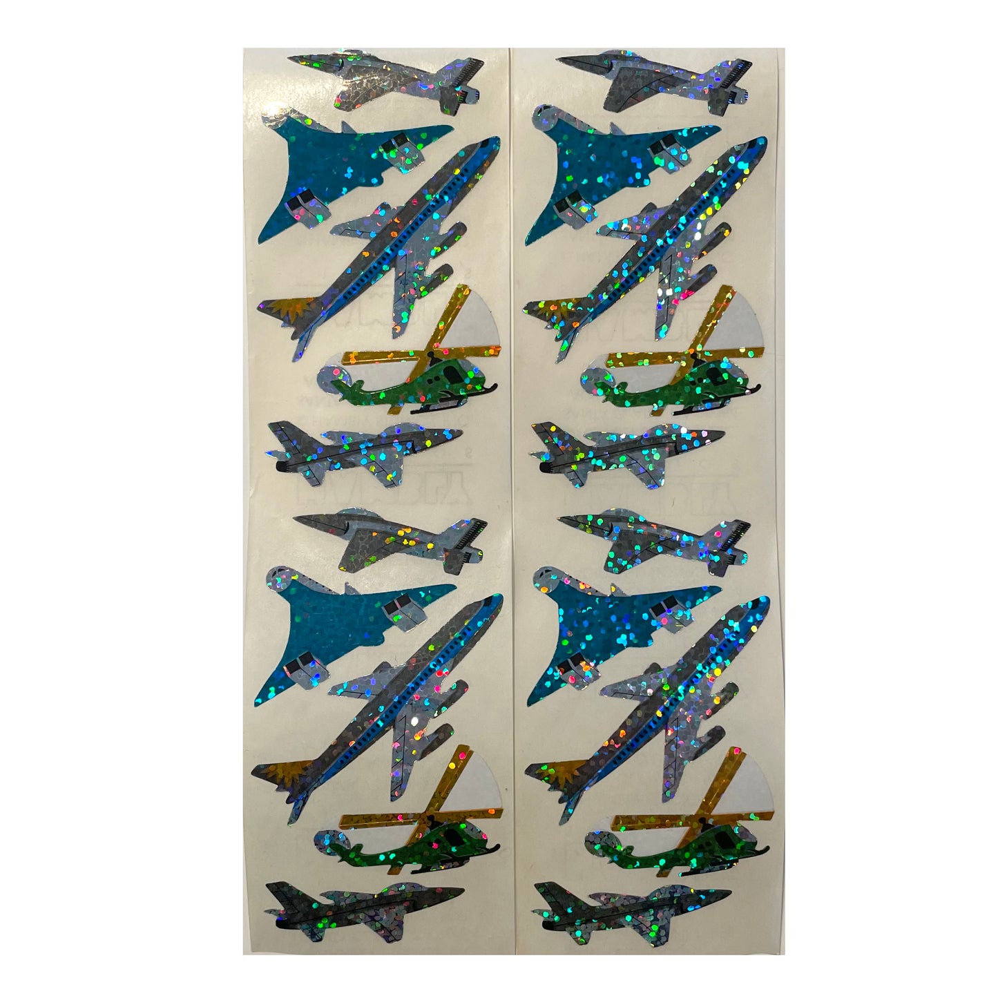 HAMBLY: Airplanes glitter stickers *RARE*