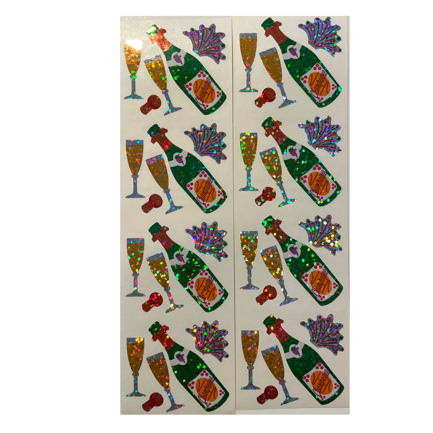 DEALS: 10 sheets Champagne Glitter Stickers