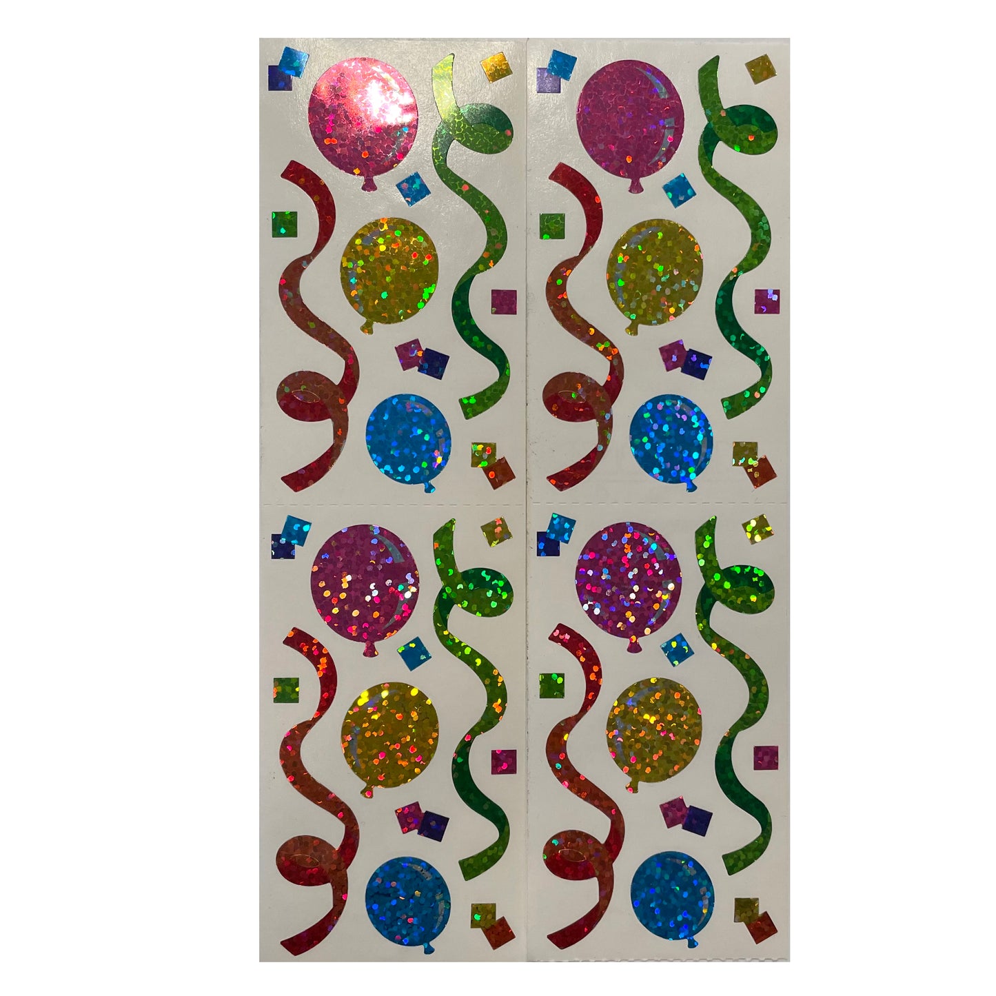 HAMBLY: Balloons and Streamers glitter stickers