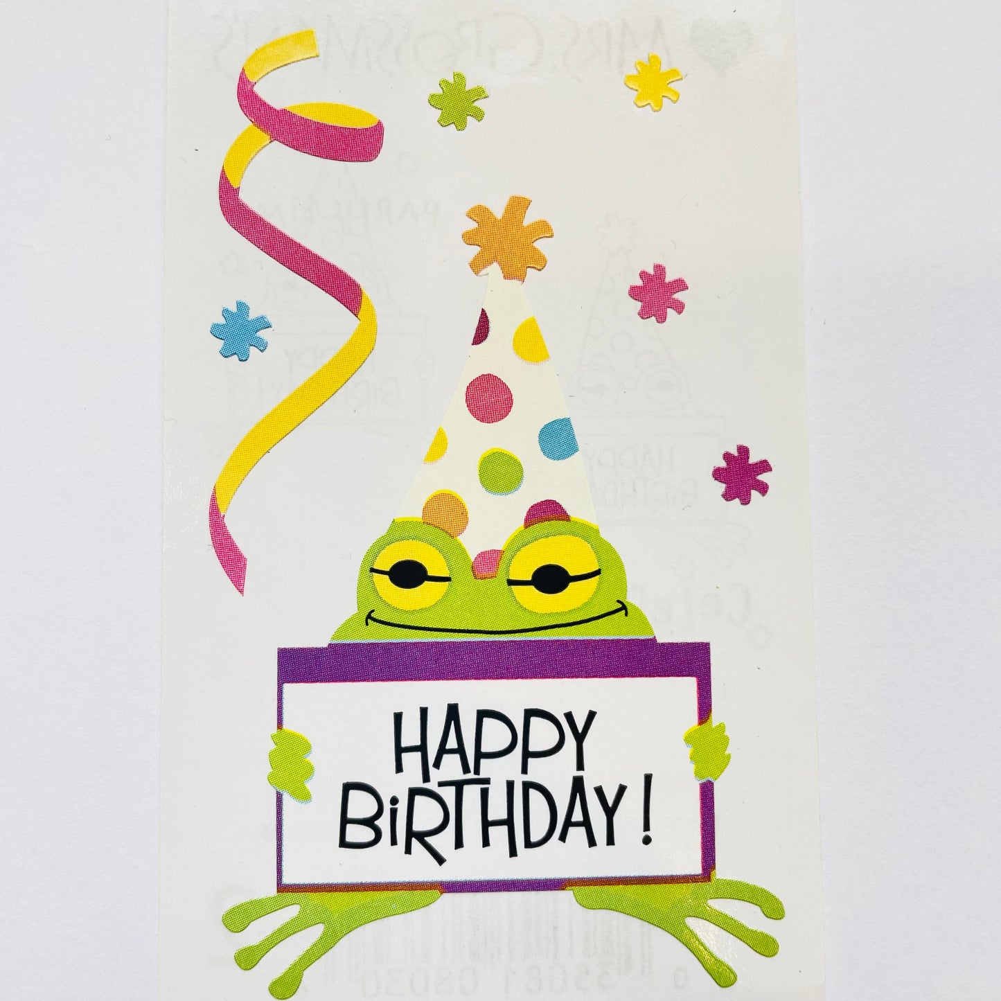 Mrs. Grossman's: Scene One Party Frog Sticker