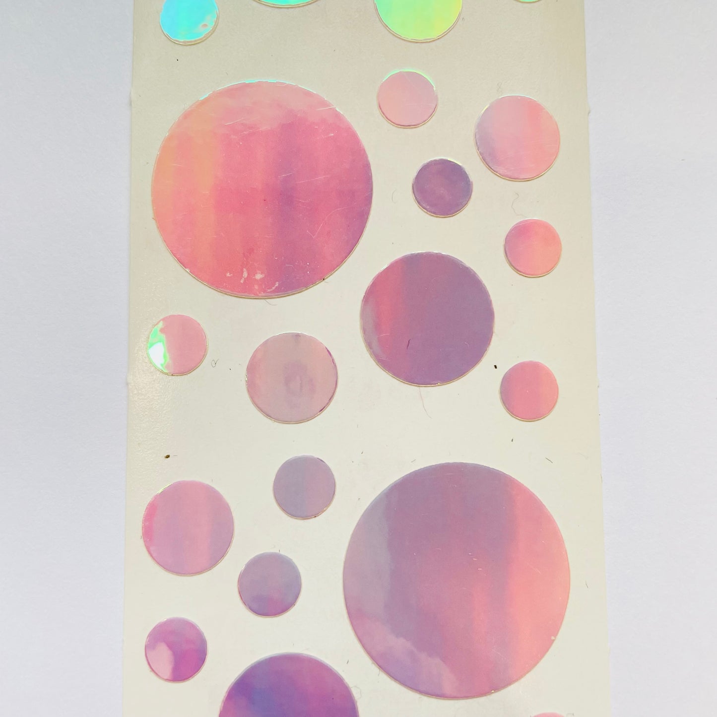 Mrs. Grossman's: Iridescent Pink Circle Stickers