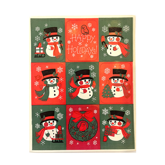 Hallmark: Christmas Vintage Snowman Stickers