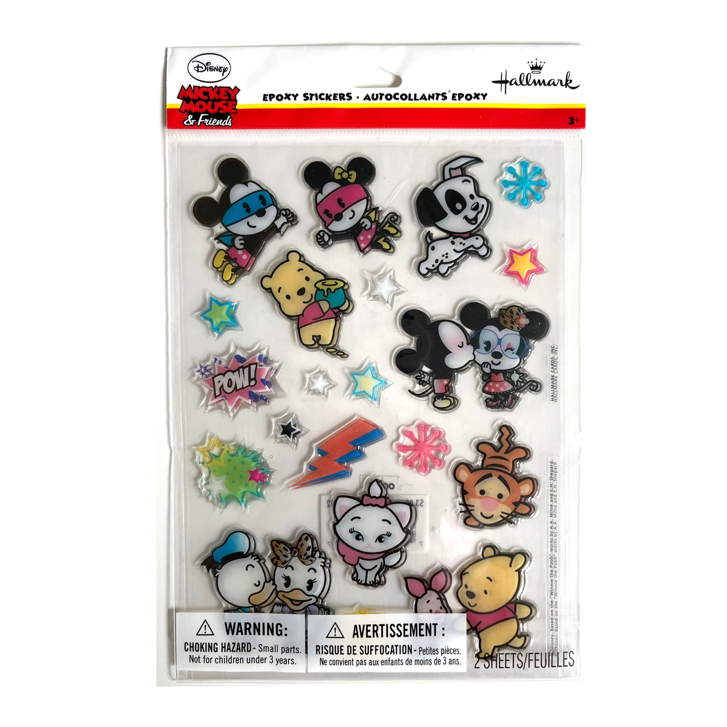 Disney Hallmark - Baby Disney Friends Gel Plastic Stickers NEW!