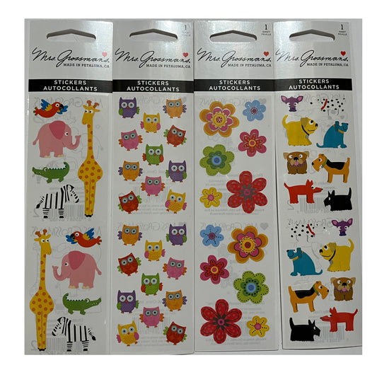 Mrs. Grossman's Animal Frenzy Sticker Strips - New in Package