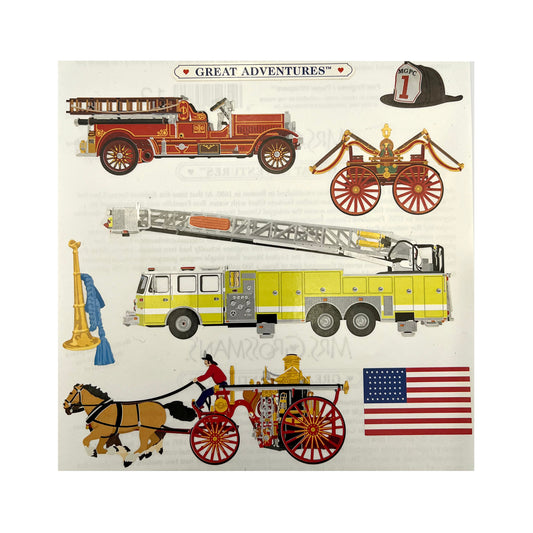 Mrs. Grossman's Great Adventure Firetruck Stickers