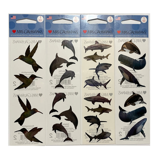 Mrs. Grossman's Iridescent Animal Sticker Strips - New in Package