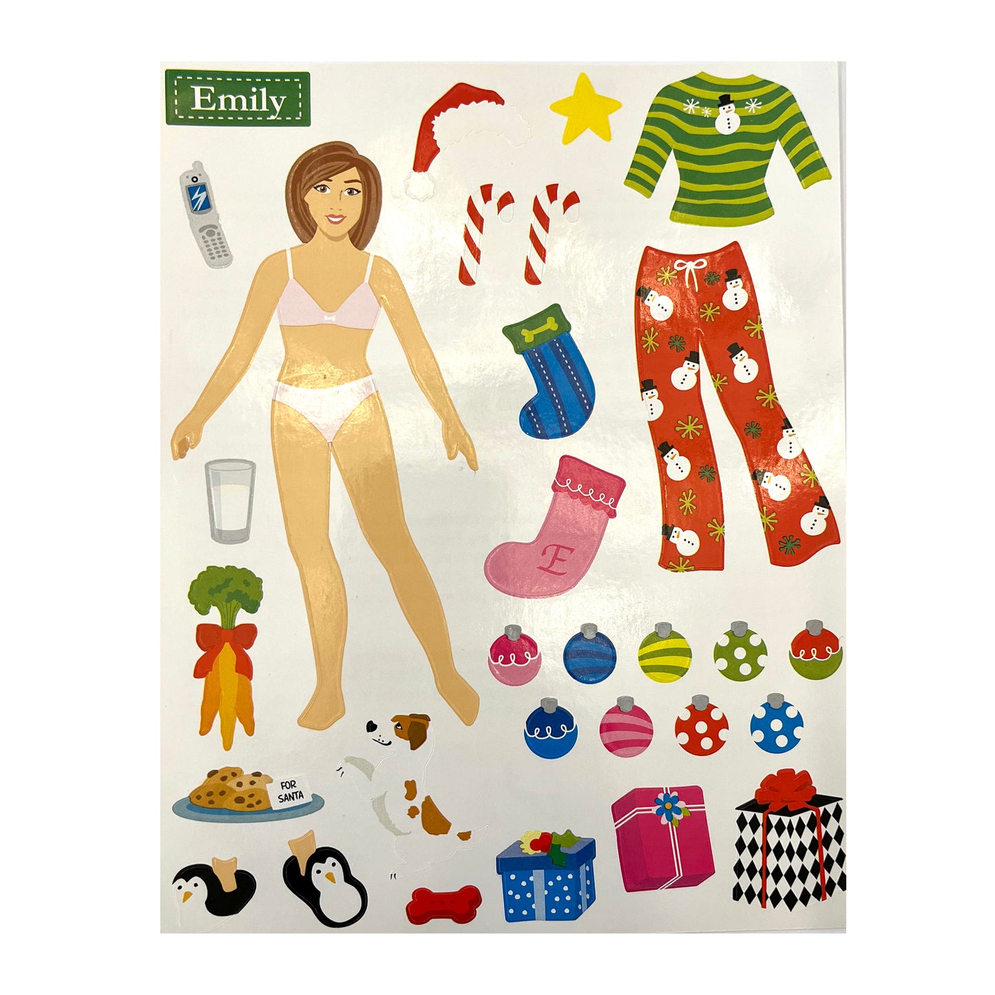 Mrs. Grossman's Paper Doll Stickers : Christmas Emily