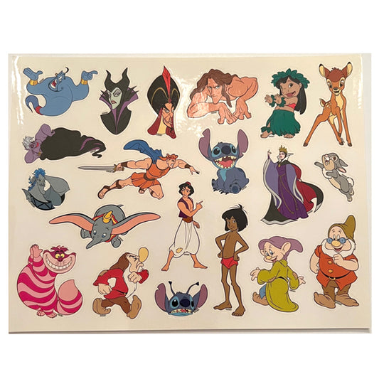 Disney Aladdin, Dopey, Bambi and Doc Stickers