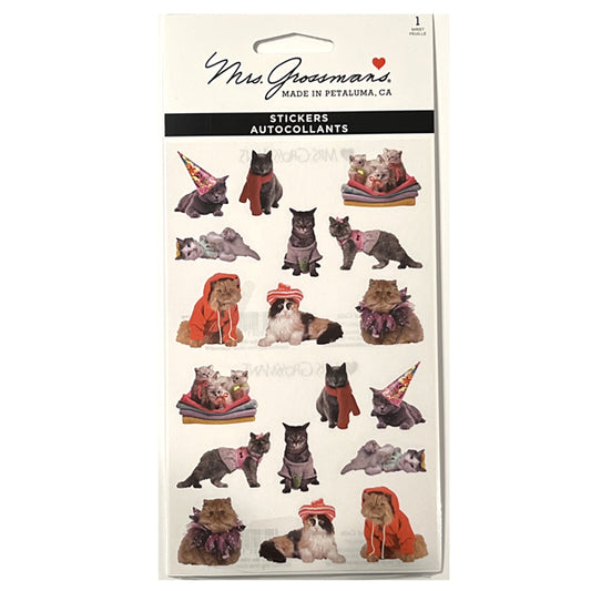 Mrs Grossman's Dressed Cat Stickers *NEW in Package*