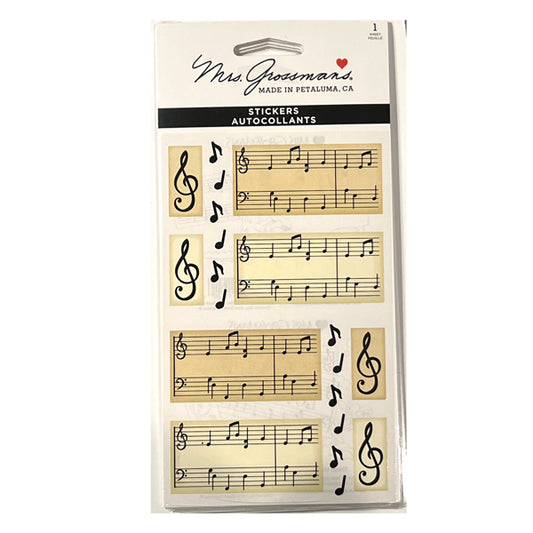 Mrs Grossman's music note stickers  *NEW in Package*
