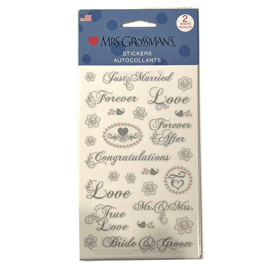 Mrs Grossman's Silver Sayings Stickers *NEW in Package*