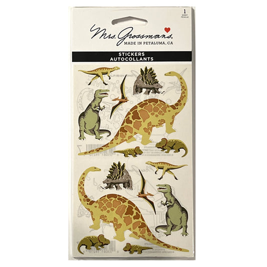 Mrs Grossman's Dinosaur Stickers *NEW in Package*