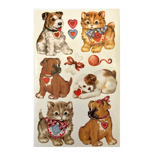 GIFTED LINE: Valentine's Puppies and Kittens Stickers