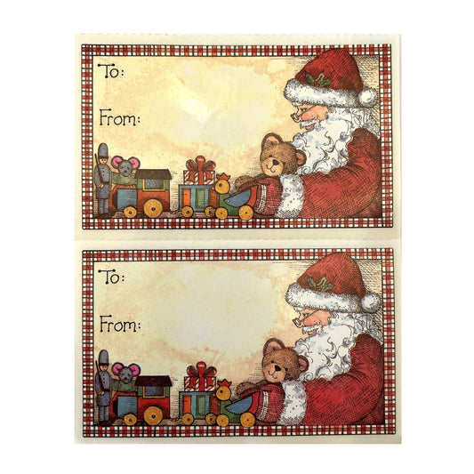 Santa Package label Stickers - 2 pcs