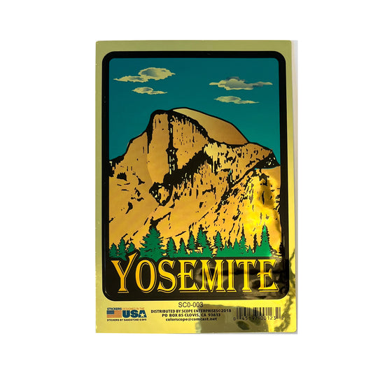 Yosemite  GOLD FOIL XL Travel Sticker Sheet