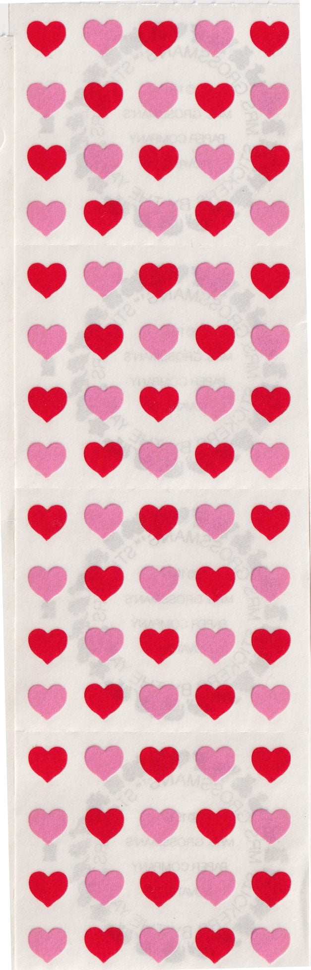 Mrs. Grossman's Mini Micro Red and Pink hearts