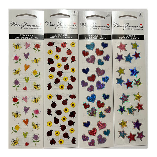 Mrs. Grossman's Mini Fun Sticker Strips - New in Package