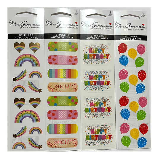 Mrs. Grossman's Celebration Sticker Strips - New in Package