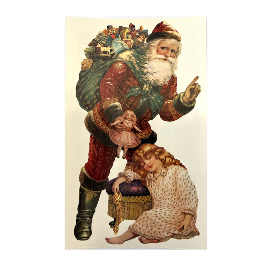 GIFTED LINE: XL Santa with Sleeping Child Stickers