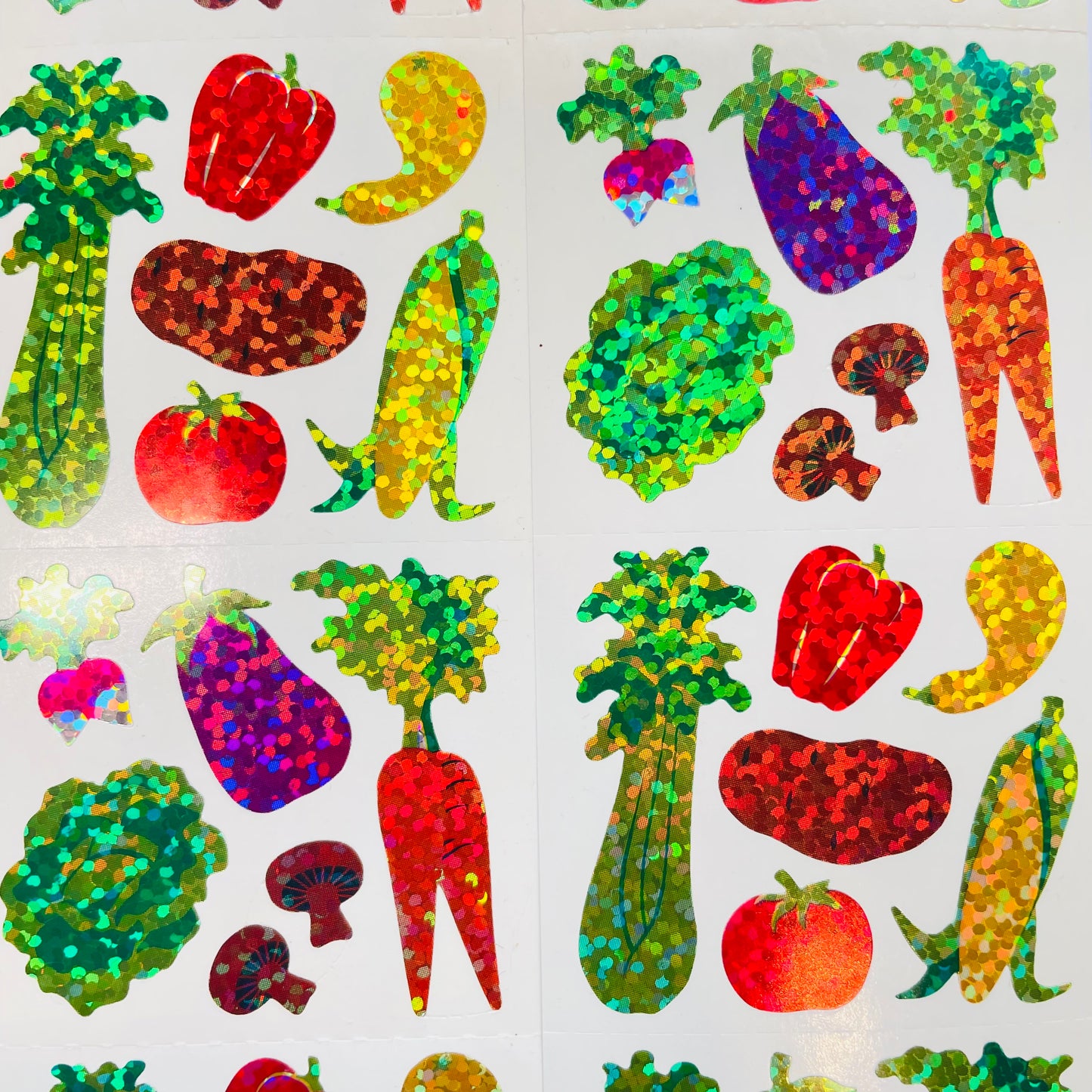 HAMBLY: Vegetables glitter stickers