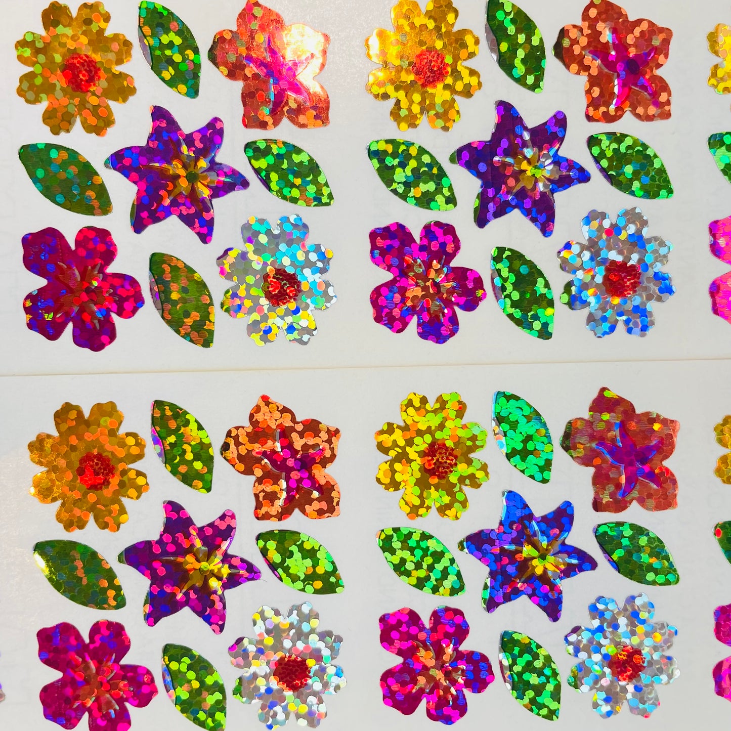 HAMBLY: Flowers with Leaves glitter stickers