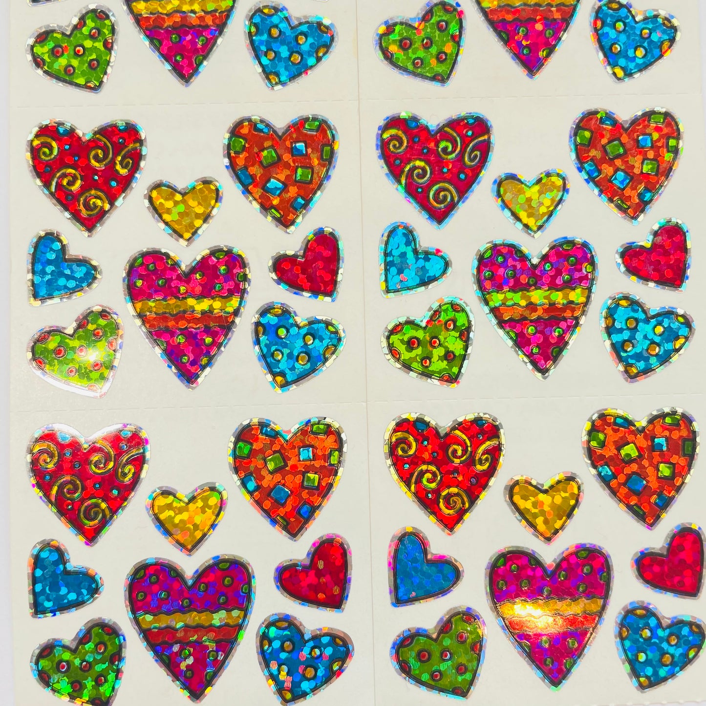 HAMBLY: Patterned Heart glitter stickers