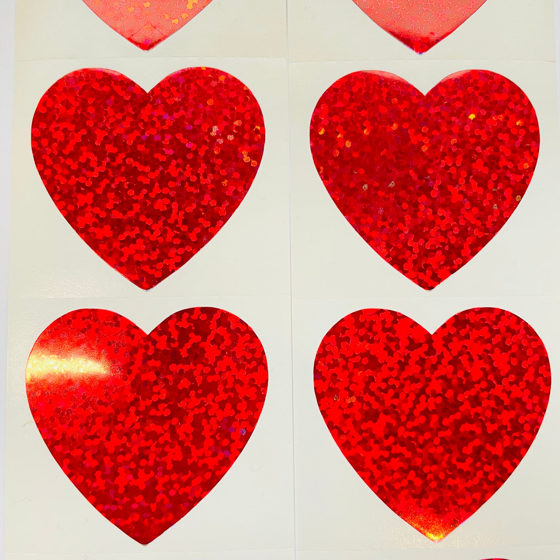HAMBLY: Jumbo Red Heart glitter stickers – Sticker Stash Outlet
