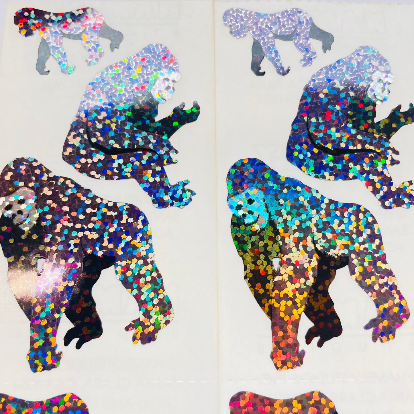 HAMBLY: Gorilla glitter stickers