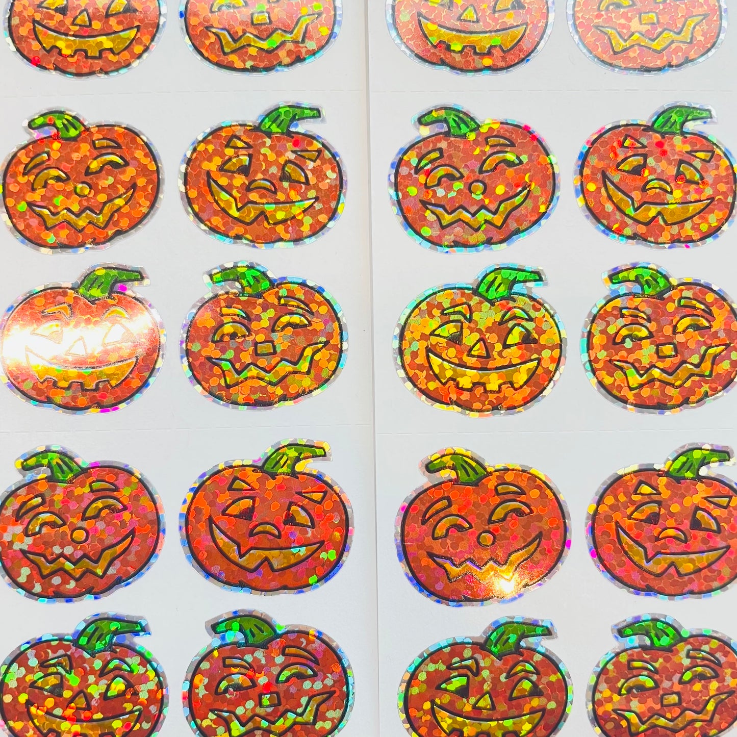 HAMBLY: Pumpkin glitter stickers