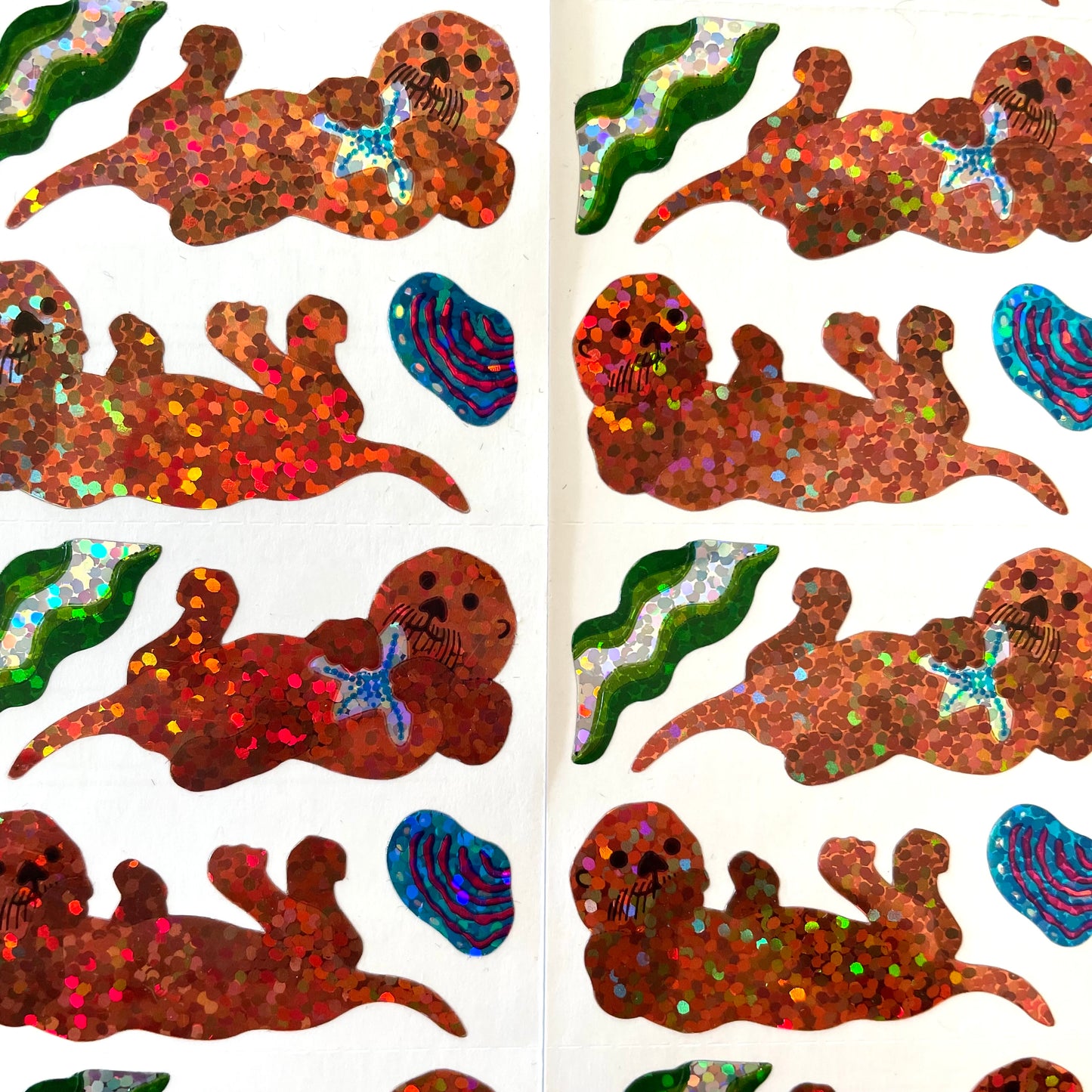 HAMBLY: Sea Otter glitter stickers