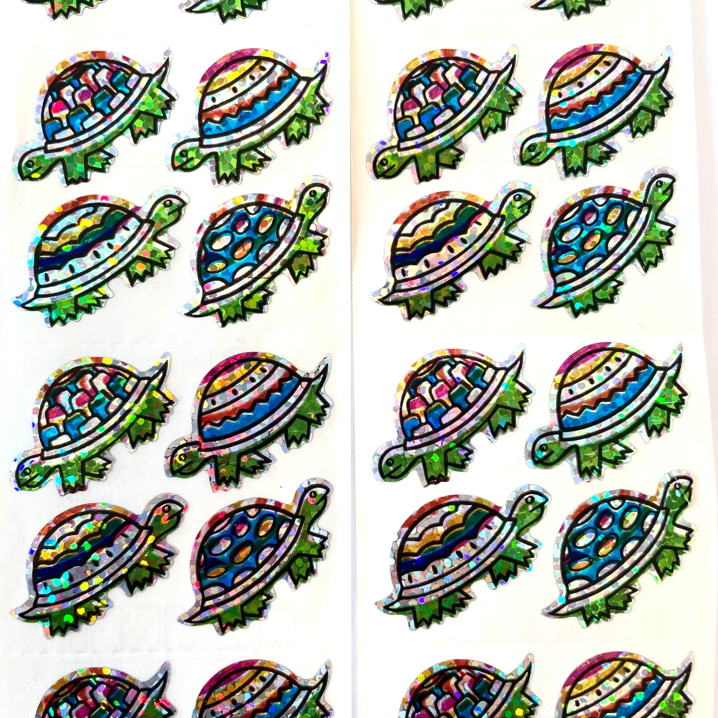 HAMBLY: Painted turtles glitter stickers
