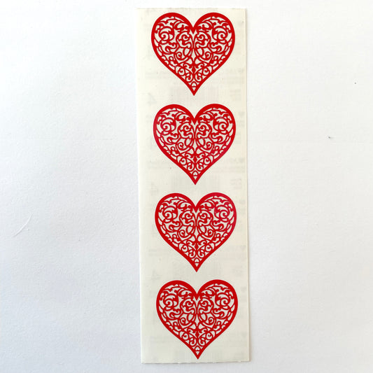 Mrs. Grossman's: Valentine's Red Brocade Heart Stickers