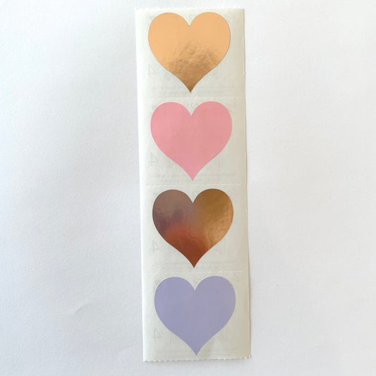 Mrs. Grossman's: Valentine's Rose Gold, Pink and Purple Heart Stickers