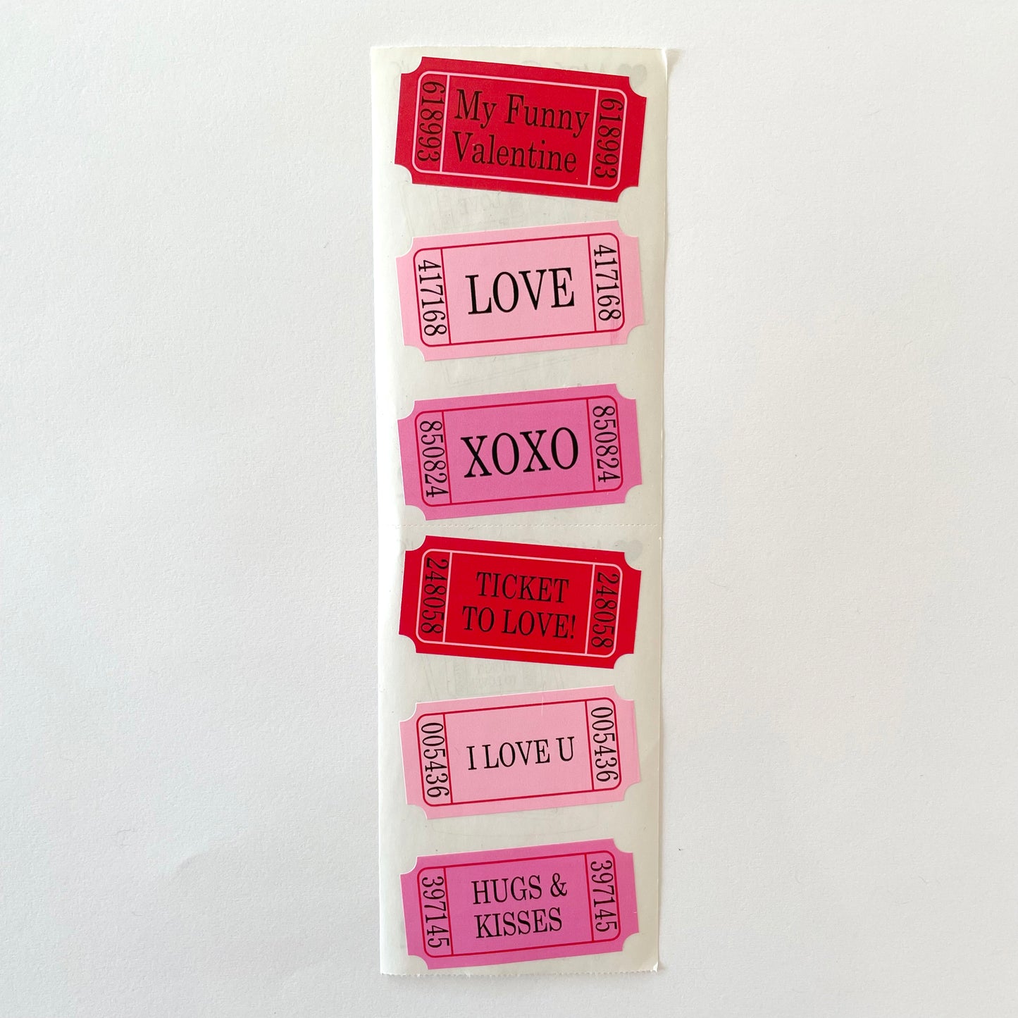 Mrs. Grossman's: Valentine's Love Tickets Stickers