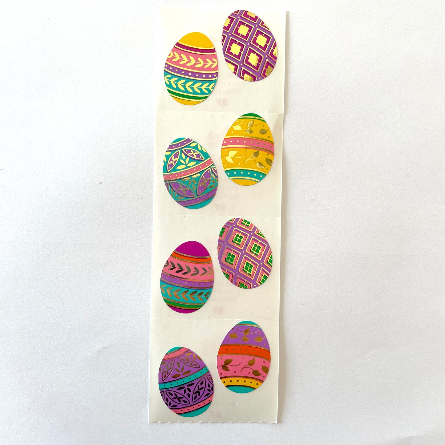 Mrs. Grossman's: Easter Eggs with gold foil accents Stickers