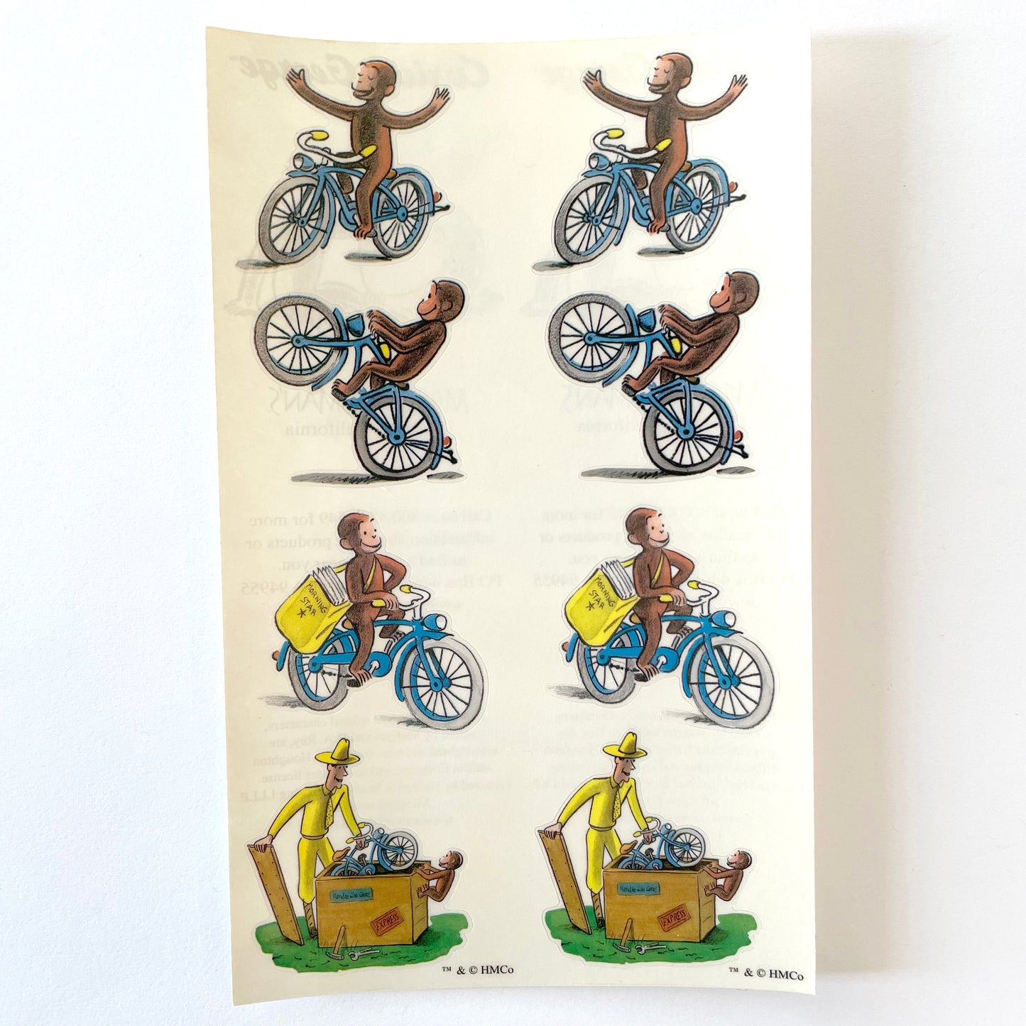 Mrs. Grossman's: Curious George Bicycle Stickers
