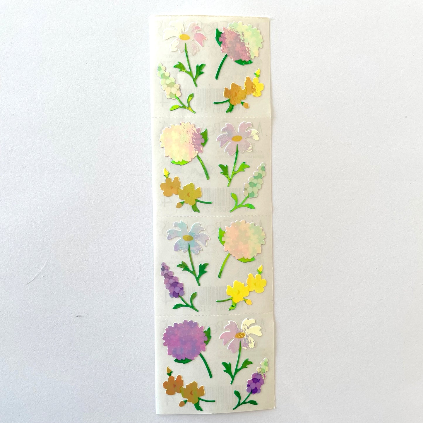 Mrs. Grossman's: Flowers, Small Opalescent Stickers