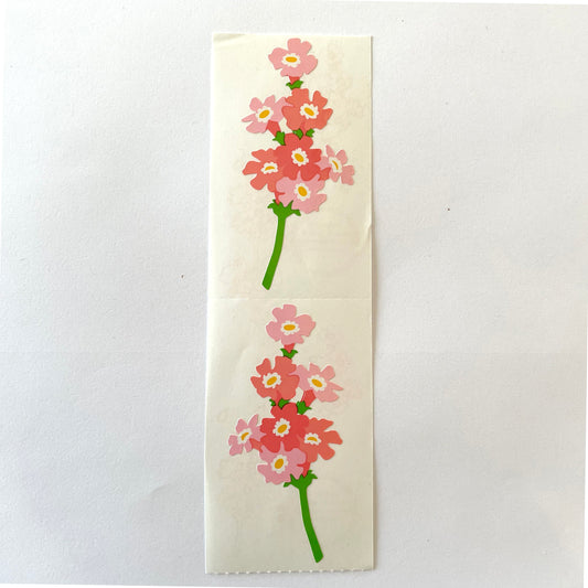 Mrs. Grossman's: Pink Flower Stems Stickers
