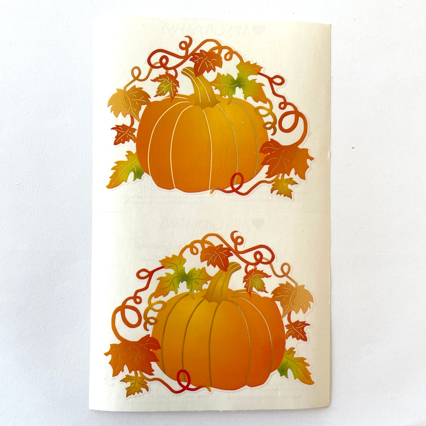 Mrs. Grossman's Autumn Pumpkin Stickers - Only 1 left