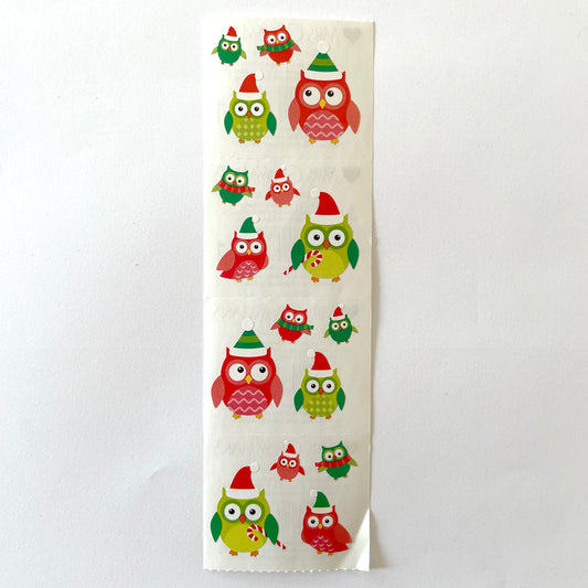 Mrs. Grossman's: Christmas Owls Stickers