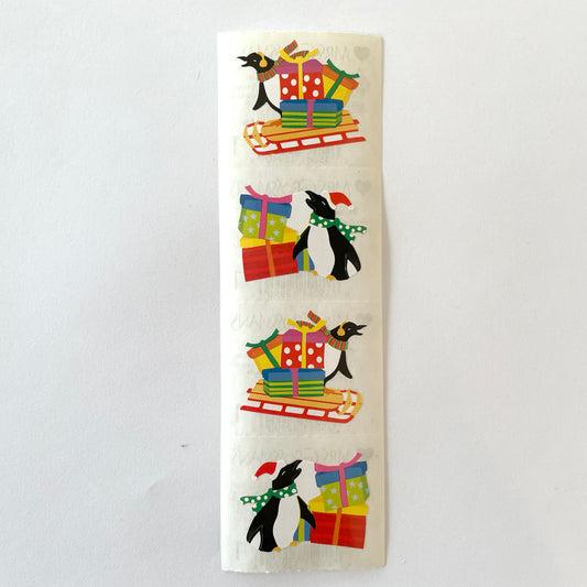 Mrs. Grossman's: Christmas Scene One Penguin Present Stickers