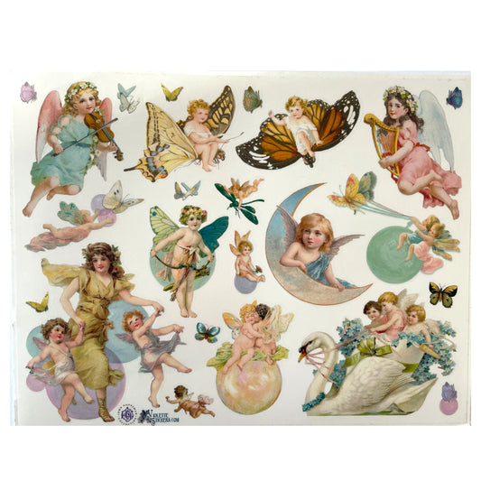 Violette: 6" x 8" Victorian Angel Stickers